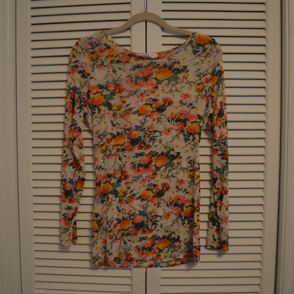 Potter's Pot floral sheer thin blouse size: M - Picture 5 of 5